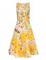Платье-миди с цветочным узором и декоративной отделкой Andrew GN  –  Общий вид
