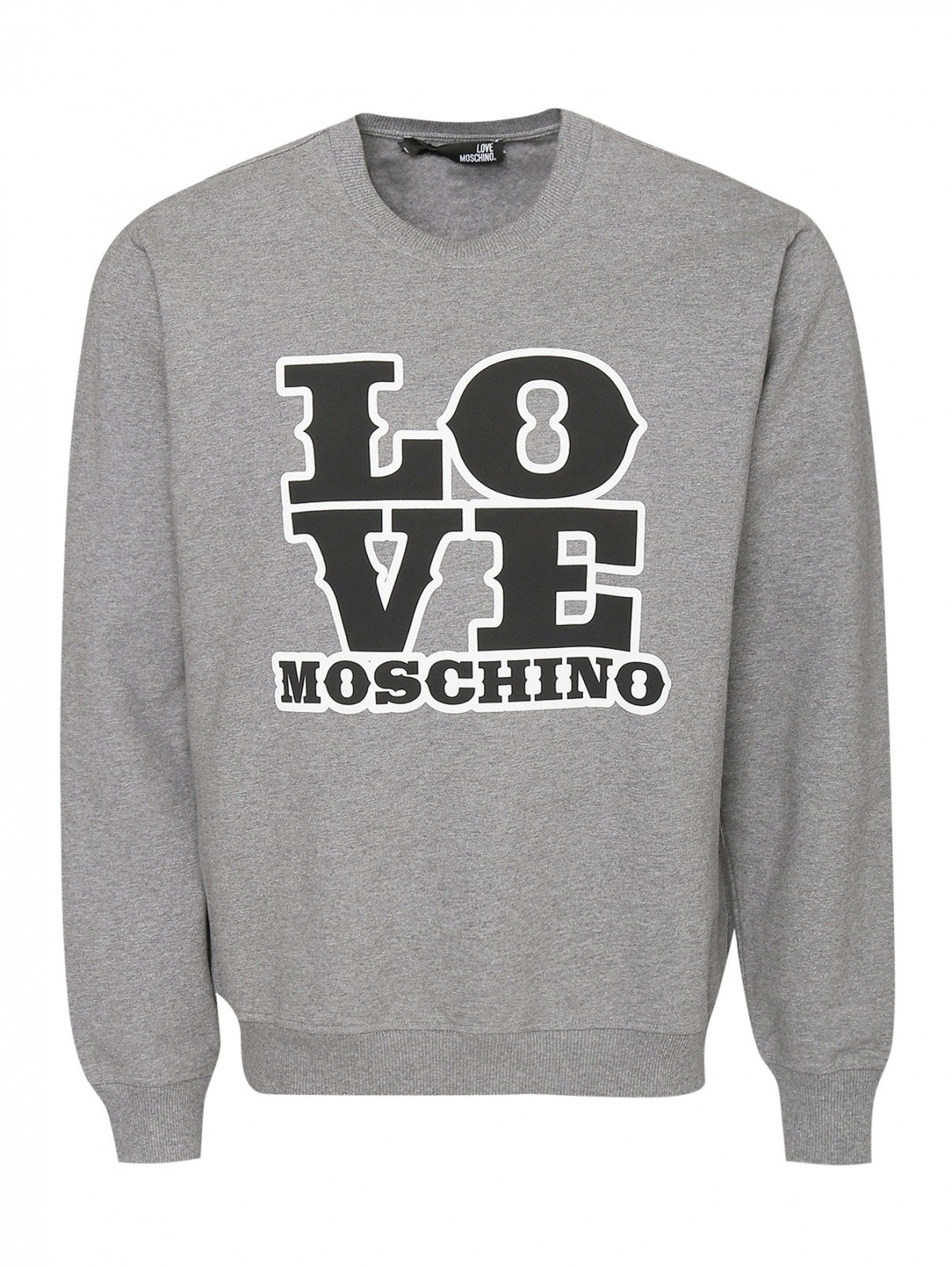 Свитшот из хлопка с принтом Love Moschino  –  Общий вид