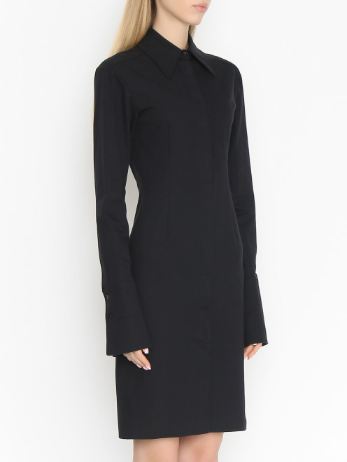 Платье-футляр из хлопка Sportmax - МодельВерхНиз