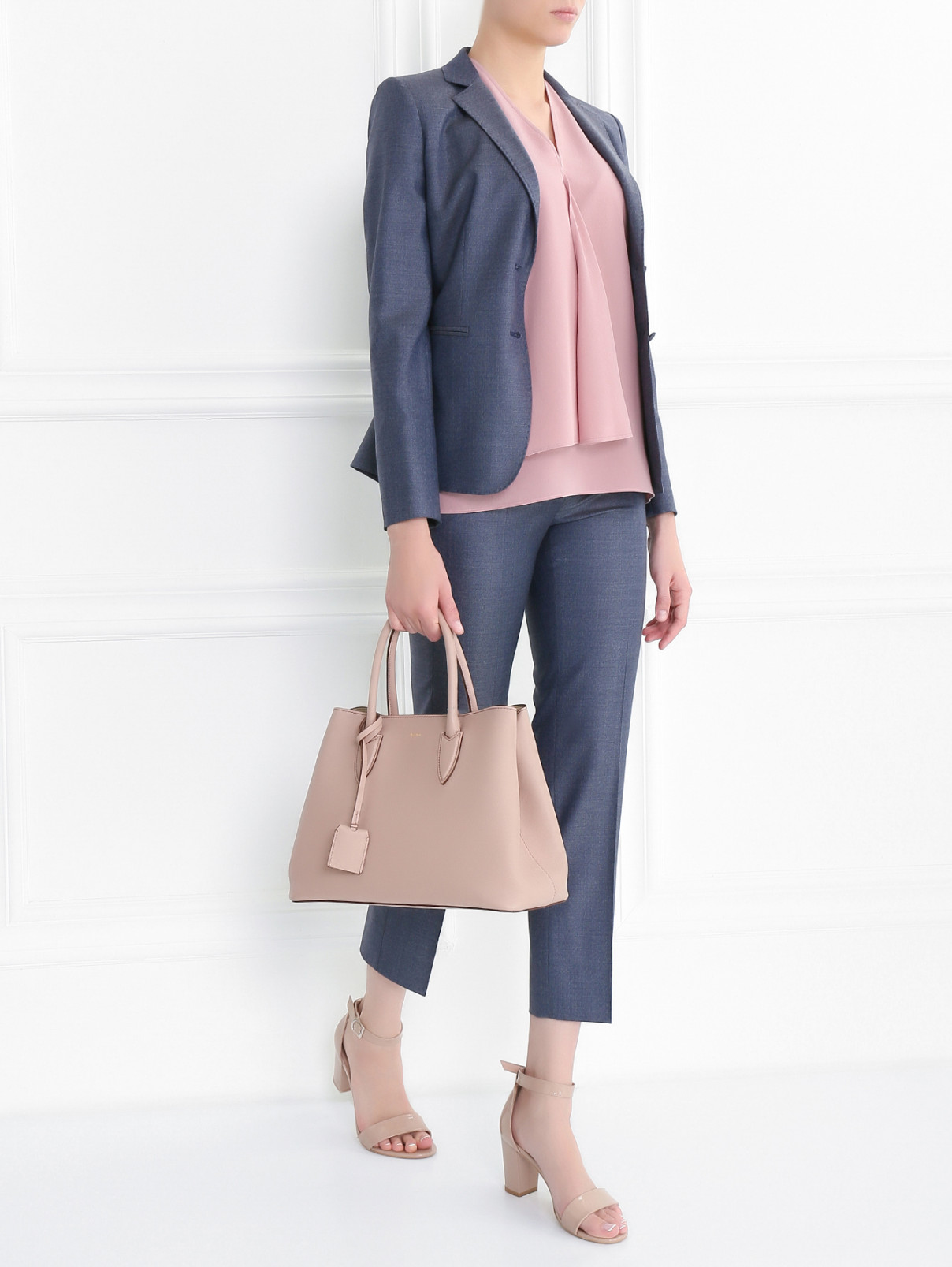 Блуза из шелка без рукавов Etro  –  Модель Общий вид  – Цвет:  Розовый