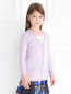 Кардиган из кашемира с аппликацией из страз Blumarine baby  –  Модель Верх-Низ