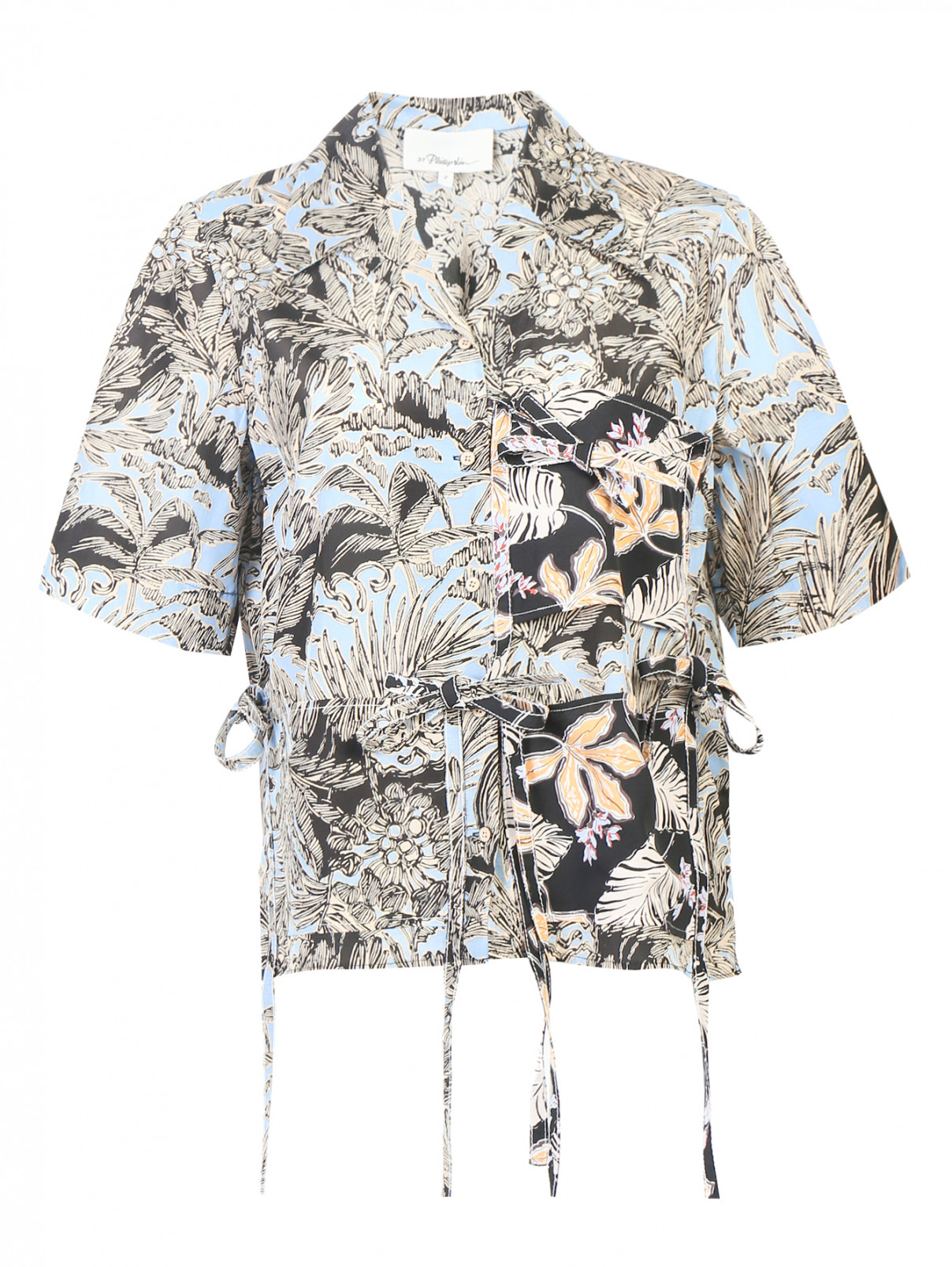 Блуза свободного кроя с узором 3.1 Phillip Lim  –  Общий вид  – Цвет:  Узор