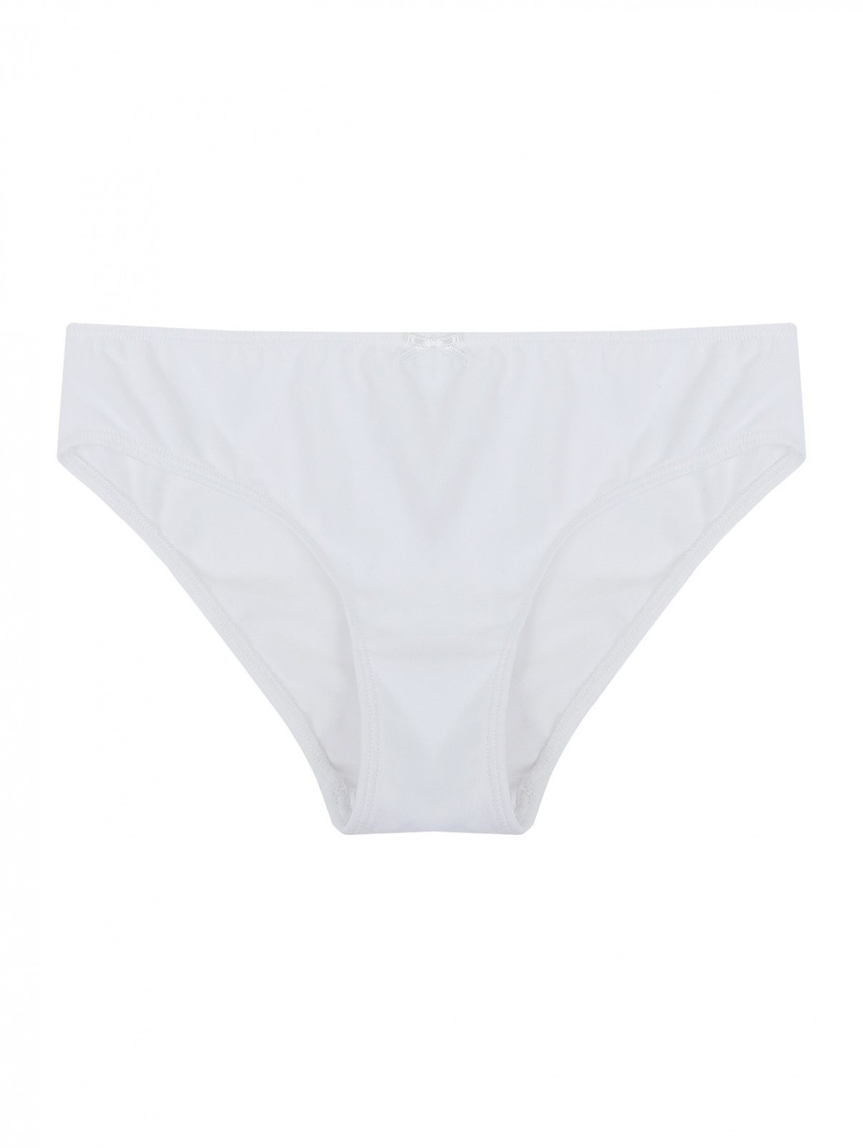 Трусы из хлопка с бантиком La Perla  –  Общий вид  – Цвет:  Белый