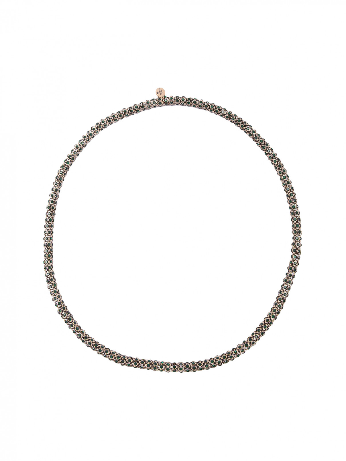 Ожерелье из металла с кристаллами Weekend Max Mara  –  Общий вид  – Цвет:  Зеленый