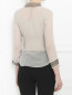 Блуза из шелка с запахом и узором "полоска" Jean Paul Gaultier  –  Модель Верх-Низ1