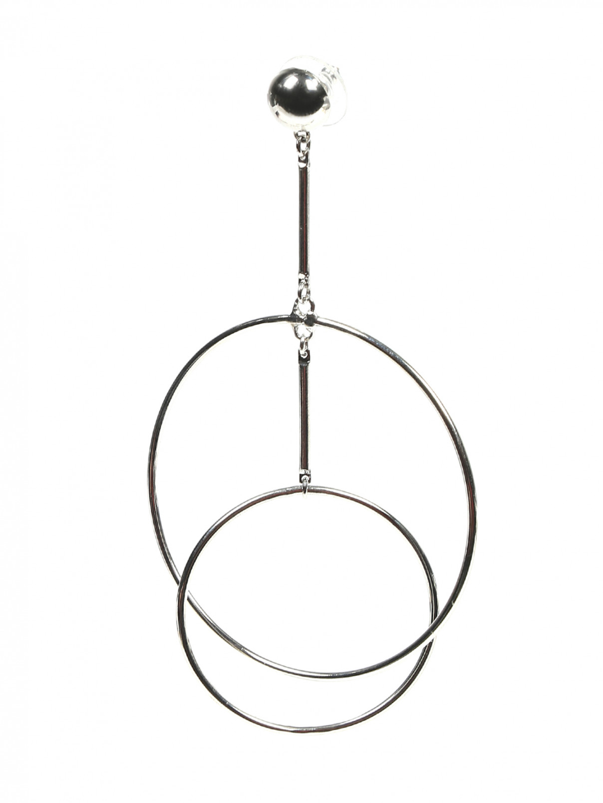 Серьги из металла с кольцами Lkdesign  –  Обтравка1  – Цвет:  Серый