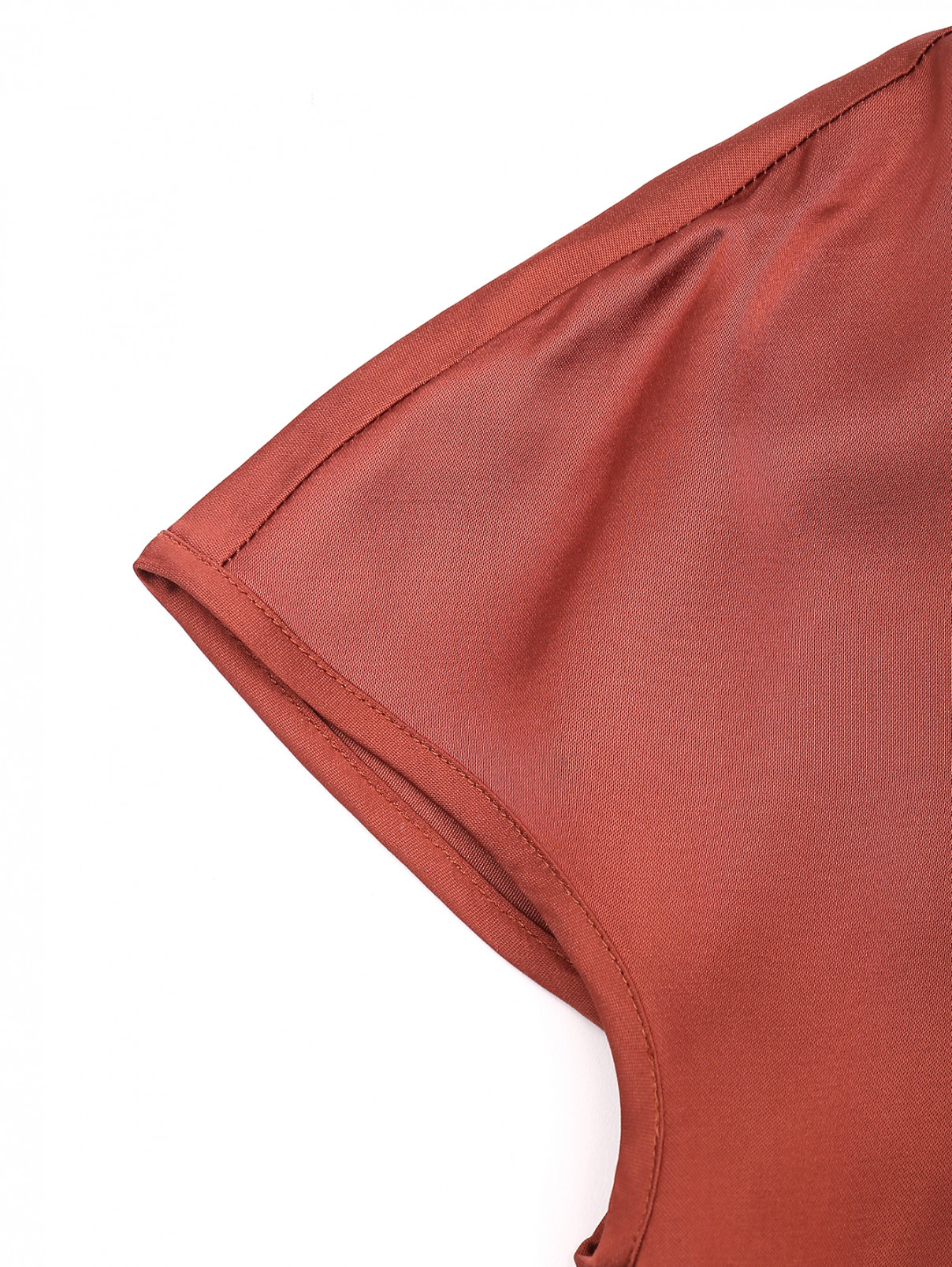 Блуза из вискозы с декоративной отделкой Comma  –  Деталь1  – Цвет:  Оранжевый