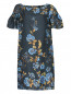 Платье из шелка с цветочным узором Alberta Ferretti  –  Общий вид
