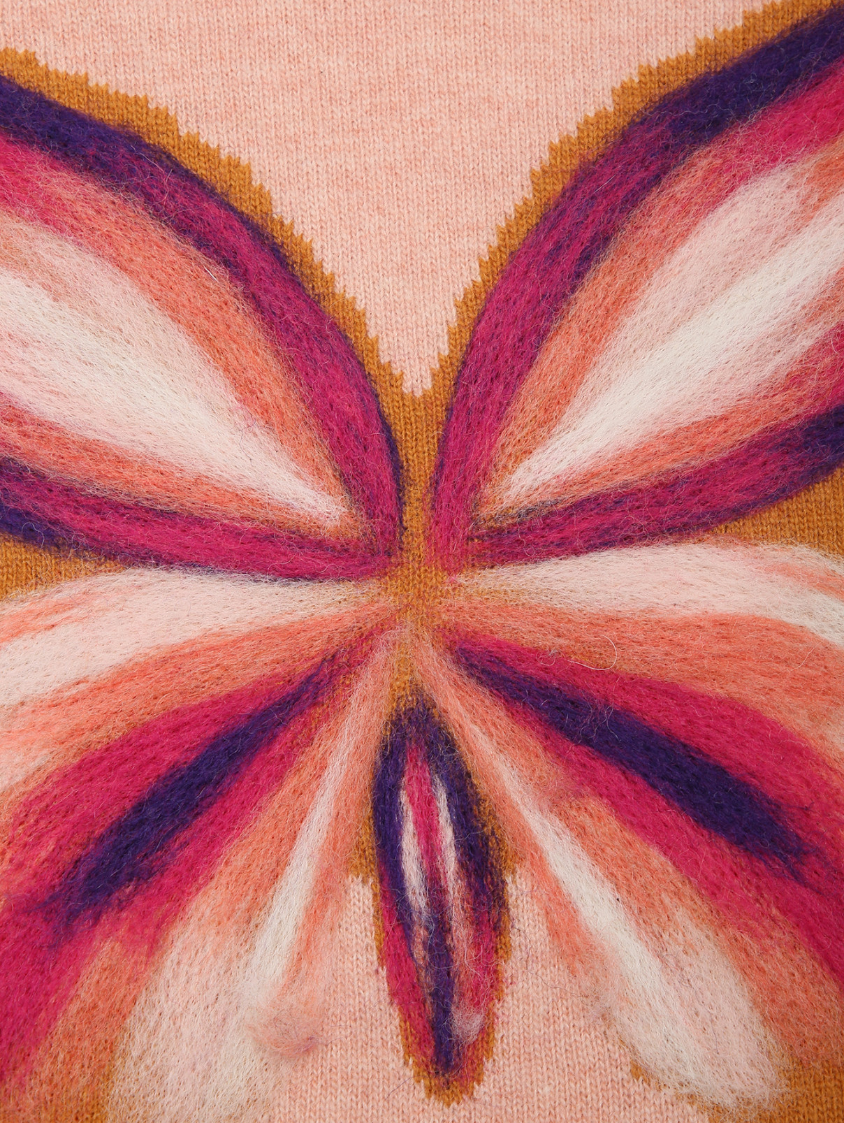 Джемпер из смешанной шерсти с узором TWINSET  –  Деталь1  – Цвет:  Розовый