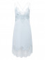 Платье-комбинация из шерсти и шелка с кружевной отделкой Ermanno Scervino  –  Общий вид