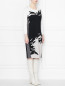 Платье трикотажное из вискозы, с узором Marina Rinaldi  –  МодельВерхНиз
