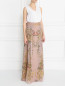 Юбка-макси из шелка с цветочным узором Alberta Ferretti  –  Модель Общий вид