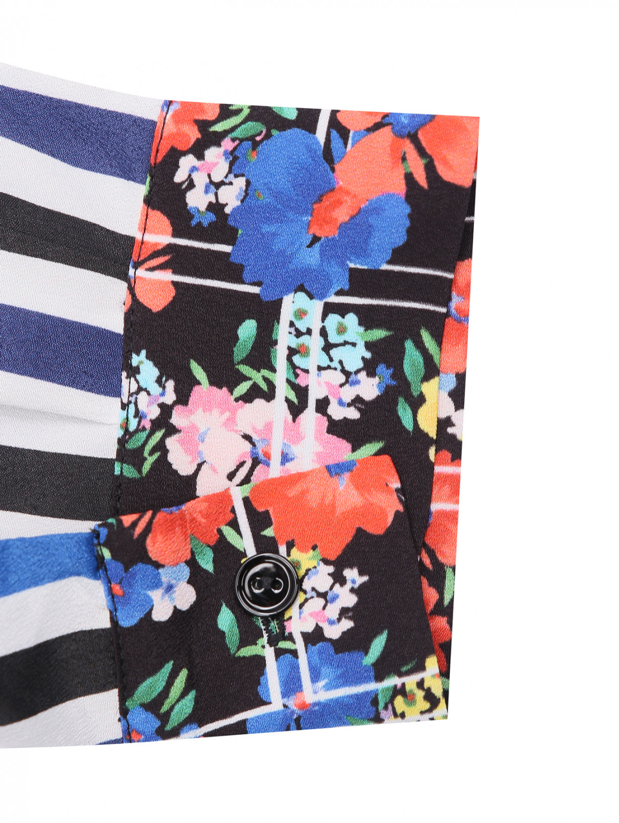 Блуза в полоску с цветочным узором Persona by MR  –  Деталь  – Цвет:  Узор