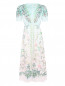 Платье из градиентного шелка Saloni  –  Общий вид