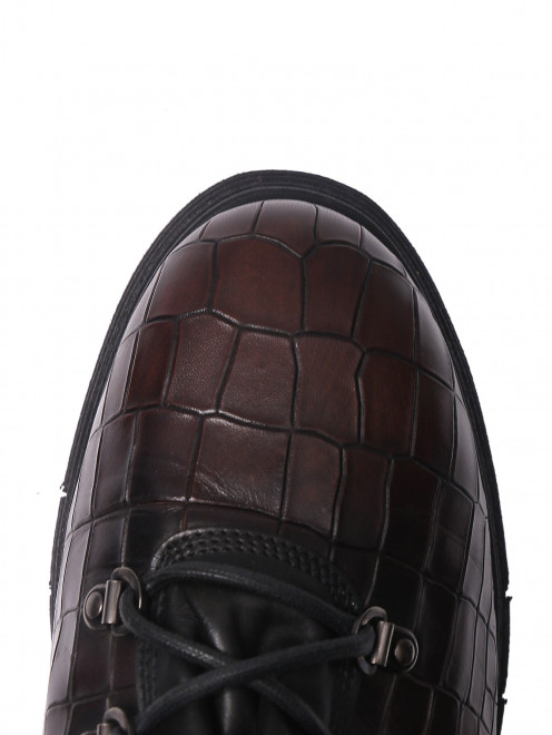 Ботинки из фактурной кожи на шнурках  Franceschetti - Обтравка3