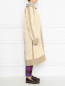 Пальто крупной вязки с отделкой тканью Maison Margiela  –  МодельВерхНиз2