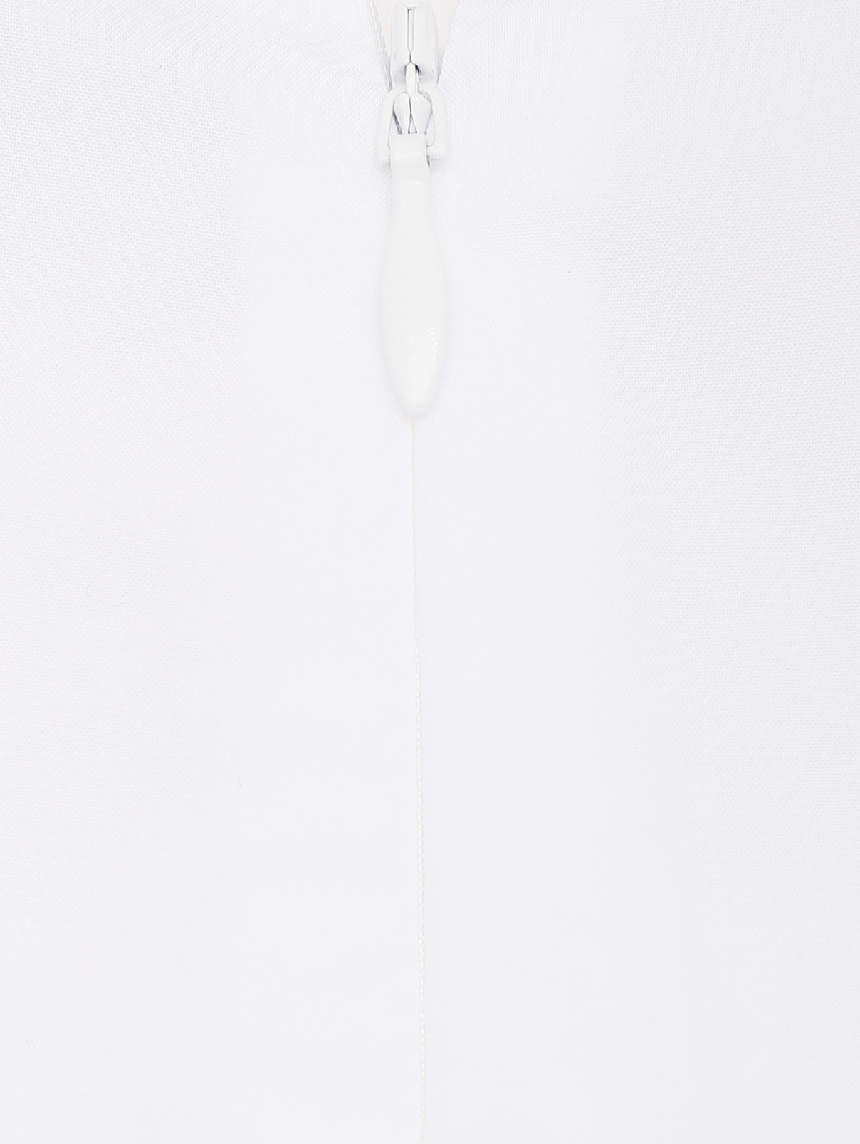 Платье из хлопка с воланами и вышивкой Markus Lupfer  –  Деталь1  – Цвет:  Белый
