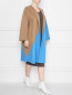 Пальто из шерсти, удлиненное, с поясом Marina Rinaldi  –  МодельОбщийВид