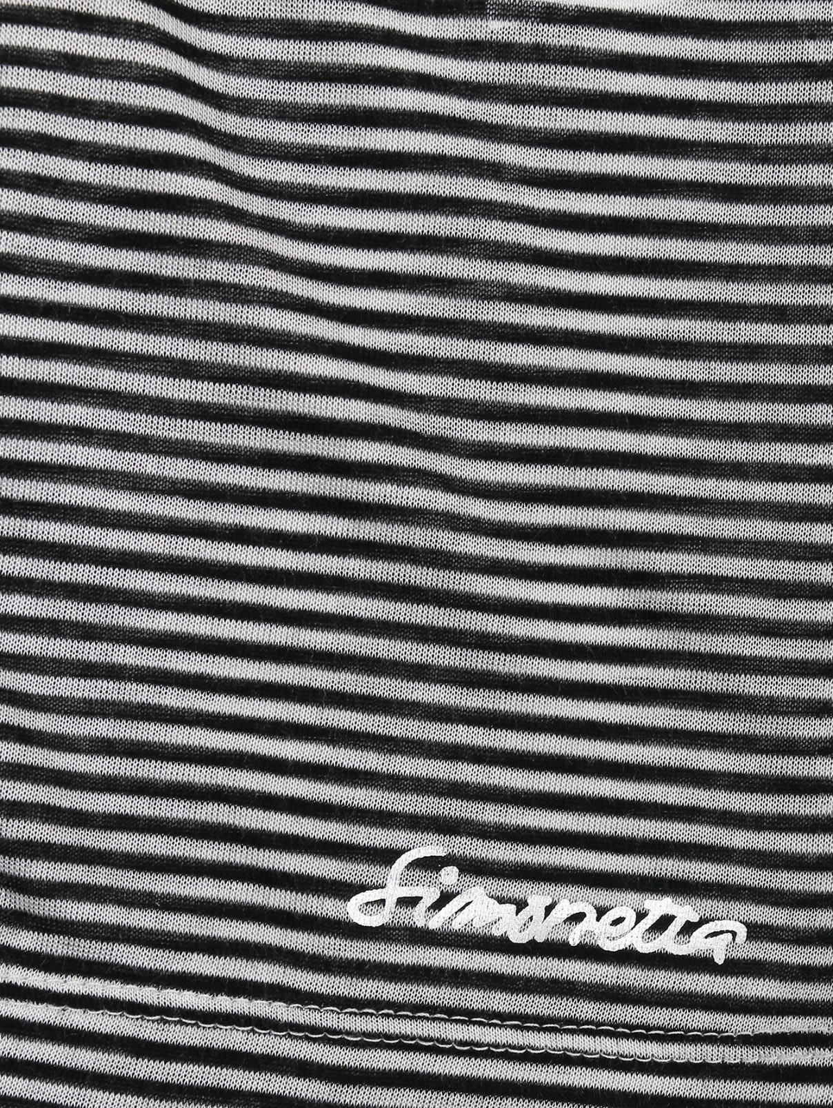Водолазка в полоску Simonetta  –  Деталь  – Цвет:  Черный