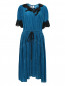 Платье-миди из бархата с кружевной отделкой Antonio Marras  –  Общий вид