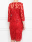 Платье с узором декорированное пайетками Marina Rinaldi  –  МодельВерхНиз1