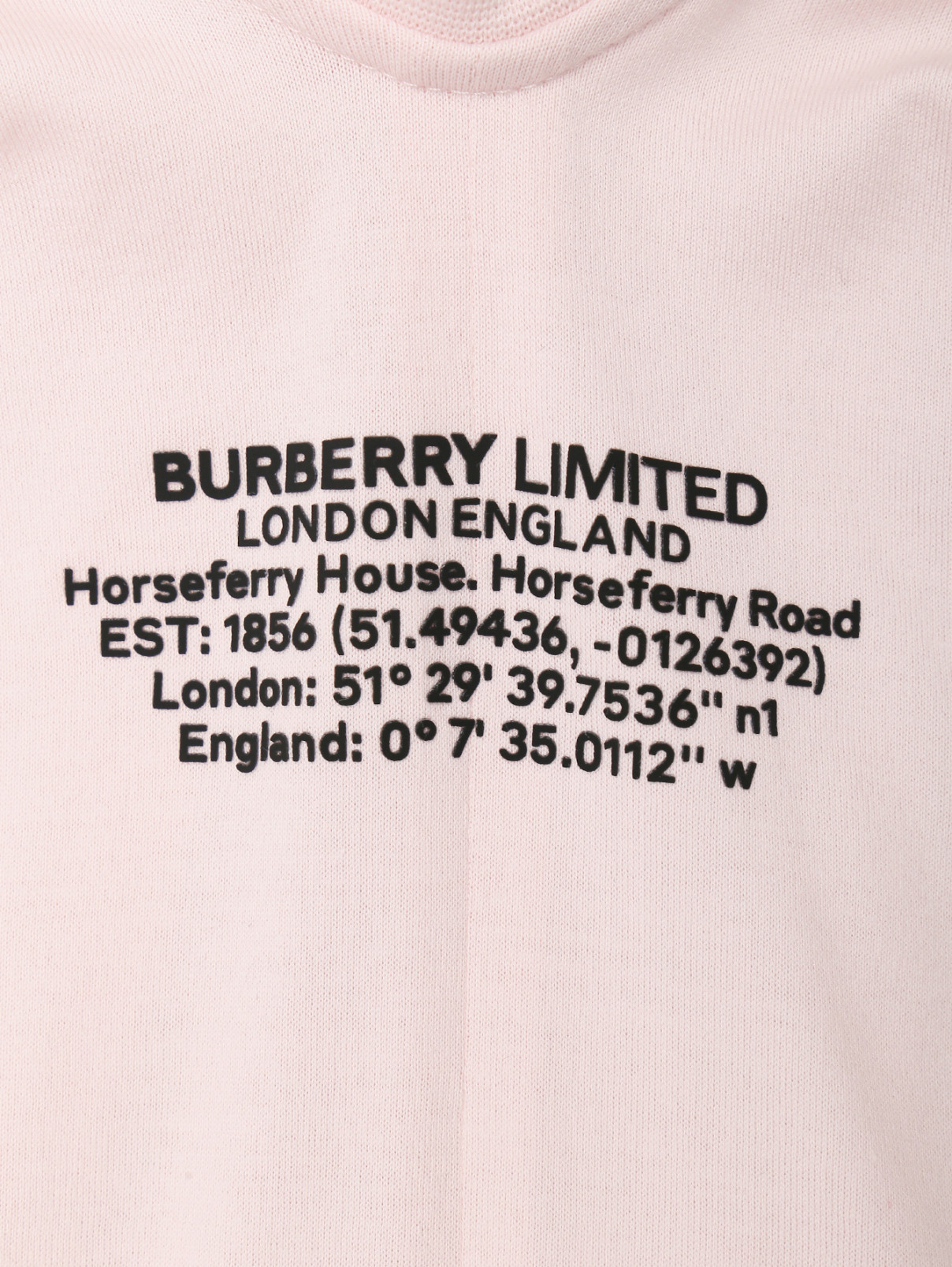 Футболка из хлопка свободного кроя с драпировками Burberry  –  Деталь  – Цвет:  Розовый