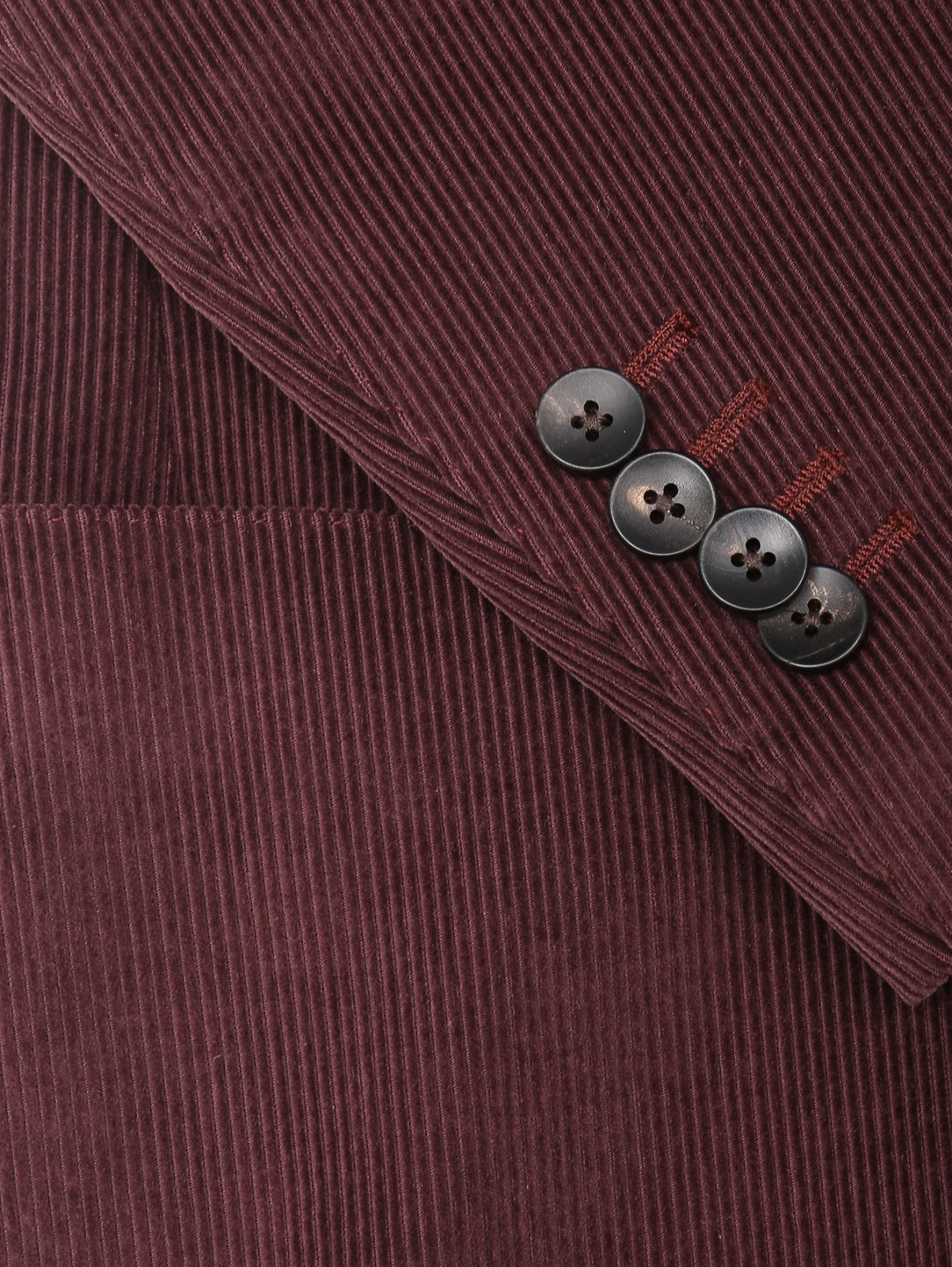 Пиджак однотонный из вельвета LARDINI  –  Деталь  – Цвет:  Красный