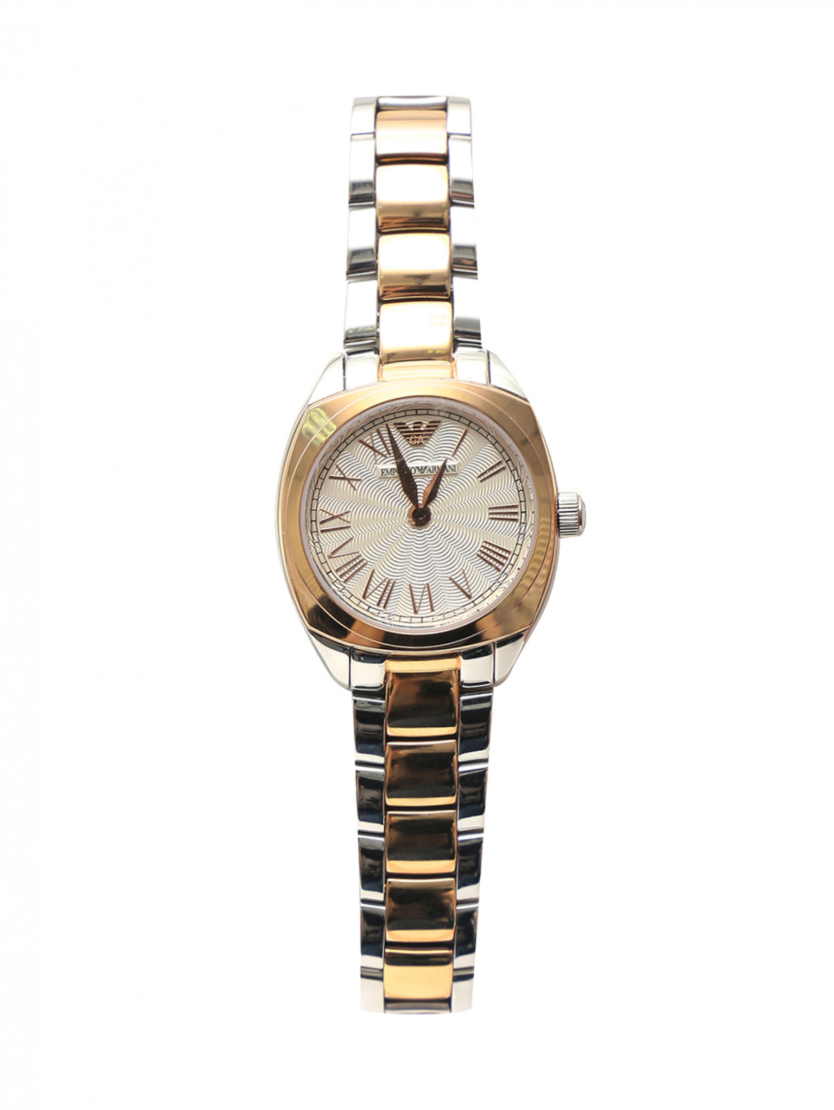 Часы с металлическим браслетом Emporio Armani  –  Общий вид  – Цвет:  Металлик