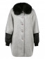 Однобортное пальто из шерсти и мохера с отстегивающимся воротником Moschino Boutique  –  Общий вид