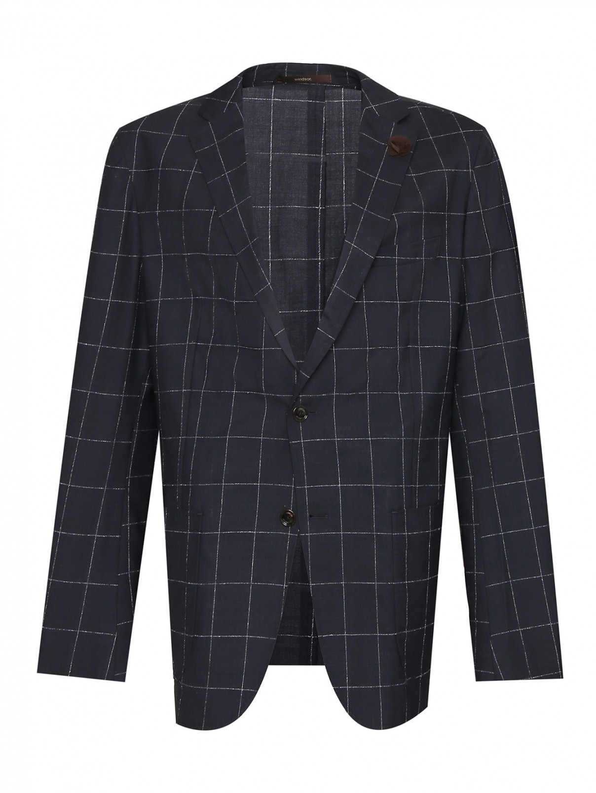Пиджак из шерсти с узором Windsor  –  Общий вид  – Цвет:  Узор