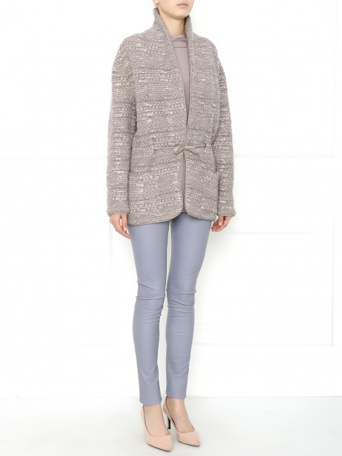 Жакет из смесовой шерсти с накладными карманами Lil Paris - Модель Общий вид