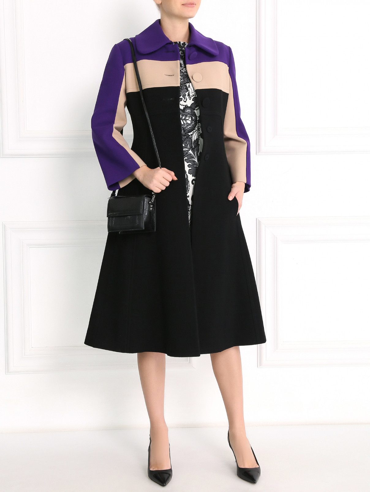 Платье-футляр, декорированное стразами Antonio Marras  –  Модель Общий вид  – Цвет:  Черный