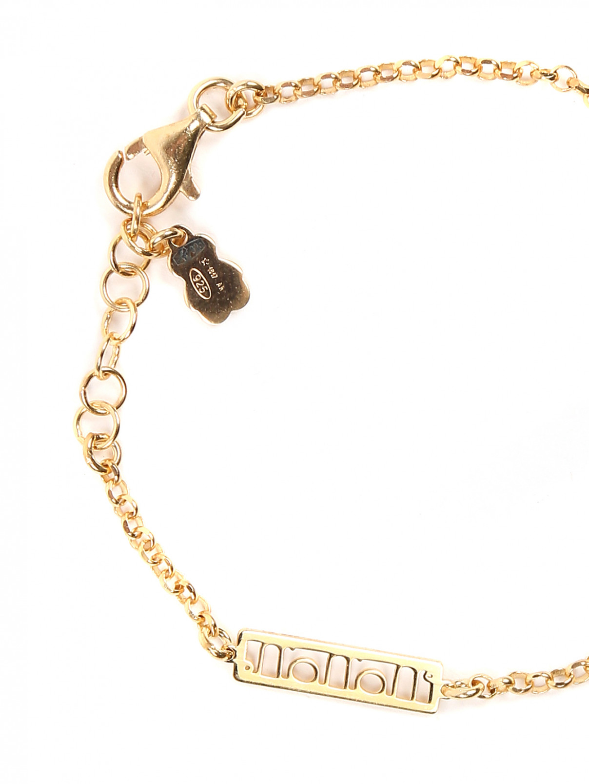 Браслет-цепочка из серебра с подвеской Nanan  –  Деталь1  – Цвет:  Золотой