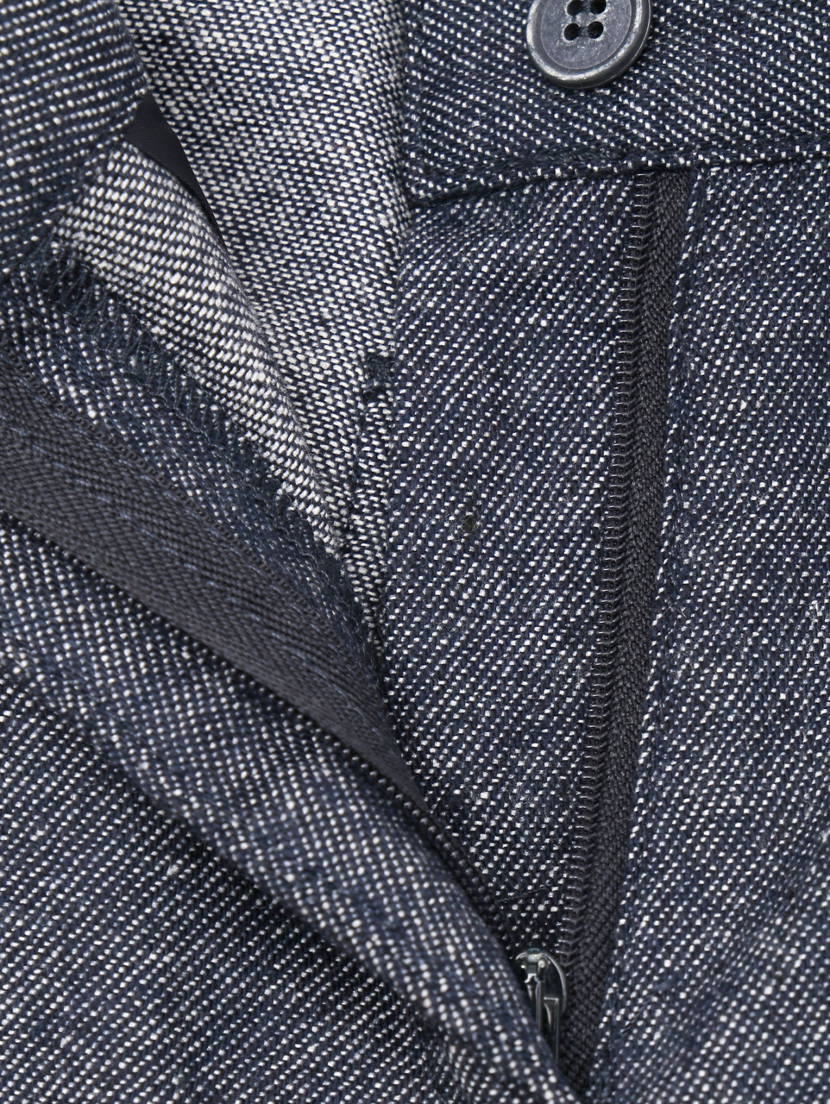 Широкие брюки со складками Aspesi  –  Деталь  – Цвет:  Синий