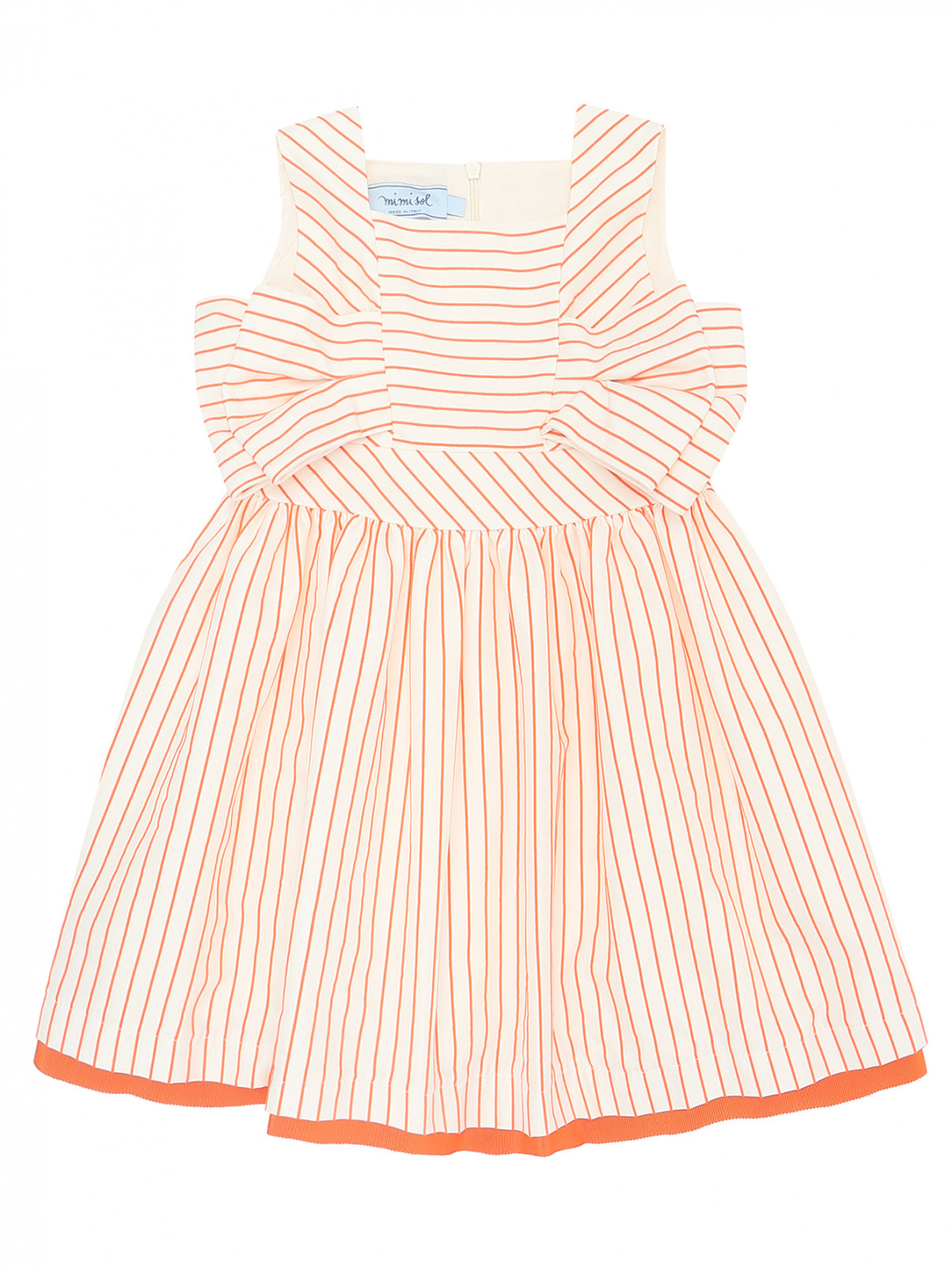 Платье в полоску без рукавов MiMiSol  –  Общий вид  – Цвет:  Узор