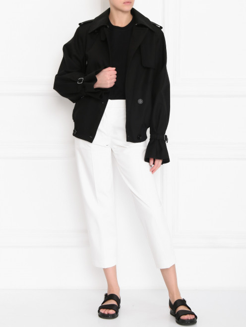 Плащ из хлопка с карманами Max Mara - МодельОбщийВид