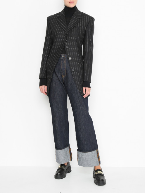 Водолазка из шерсти, шелка и кашемира однотонная Burberry - МодельОбщийВид