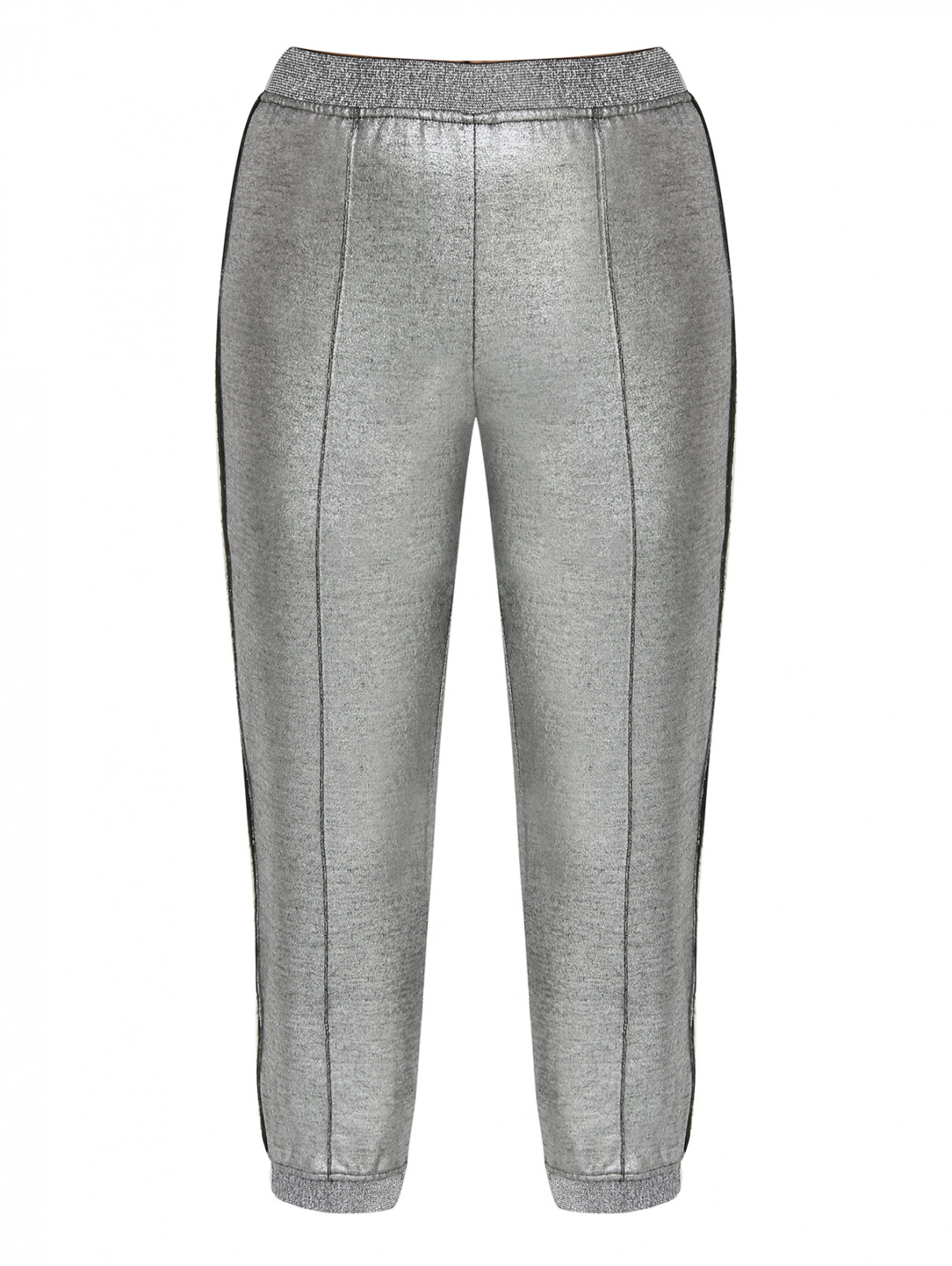 Укороченные брюки на резинке MiMiSol  –  Общий вид  – Цвет:  Серый