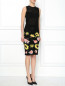 Трикотажная юбка-миди с цветочным узором Moschino  –  Модель Общий вид