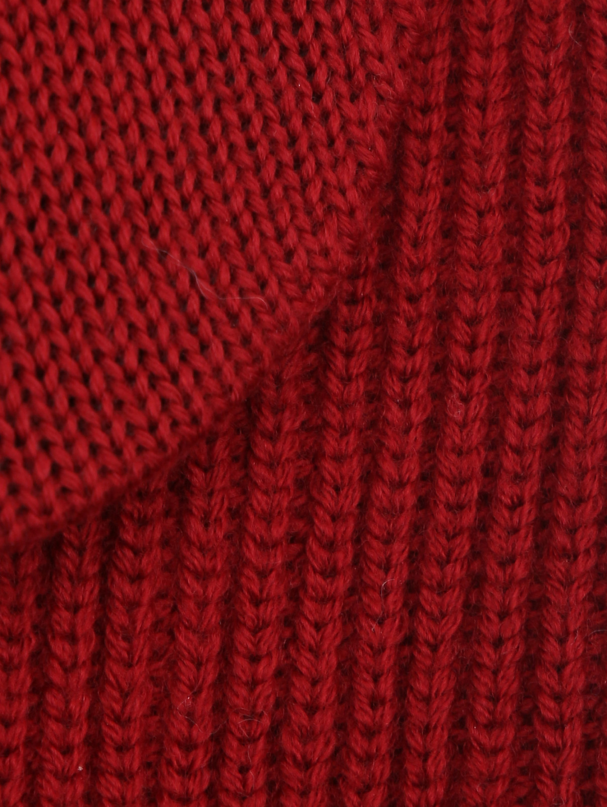 Шерстяная шапка с козырьком Emporio Armani  –  Деталь1  – Цвет:  Красный