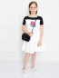 Трикотажное платье с вышивкой Baby Dior  –  Модель Общий вид