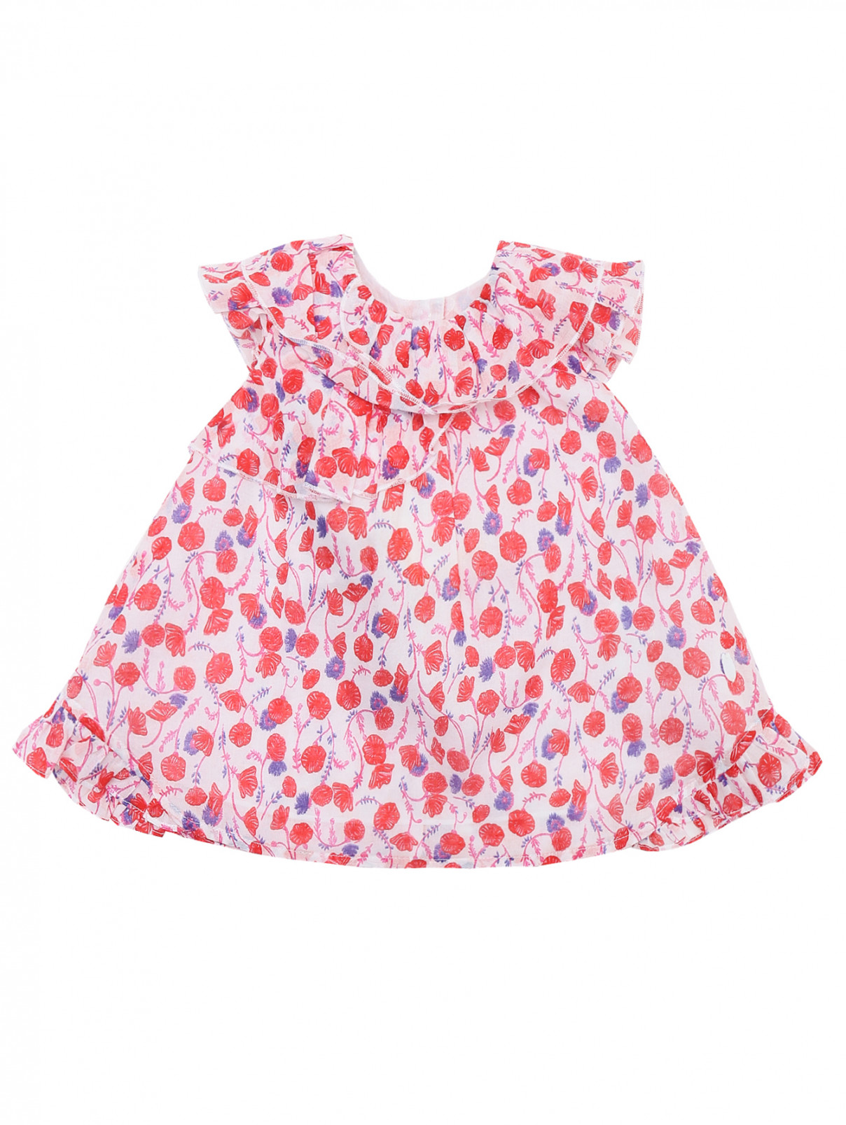 Платье хлопковое с узором Baby Dior  –  Общий вид  – Цвет:  Мультиколор