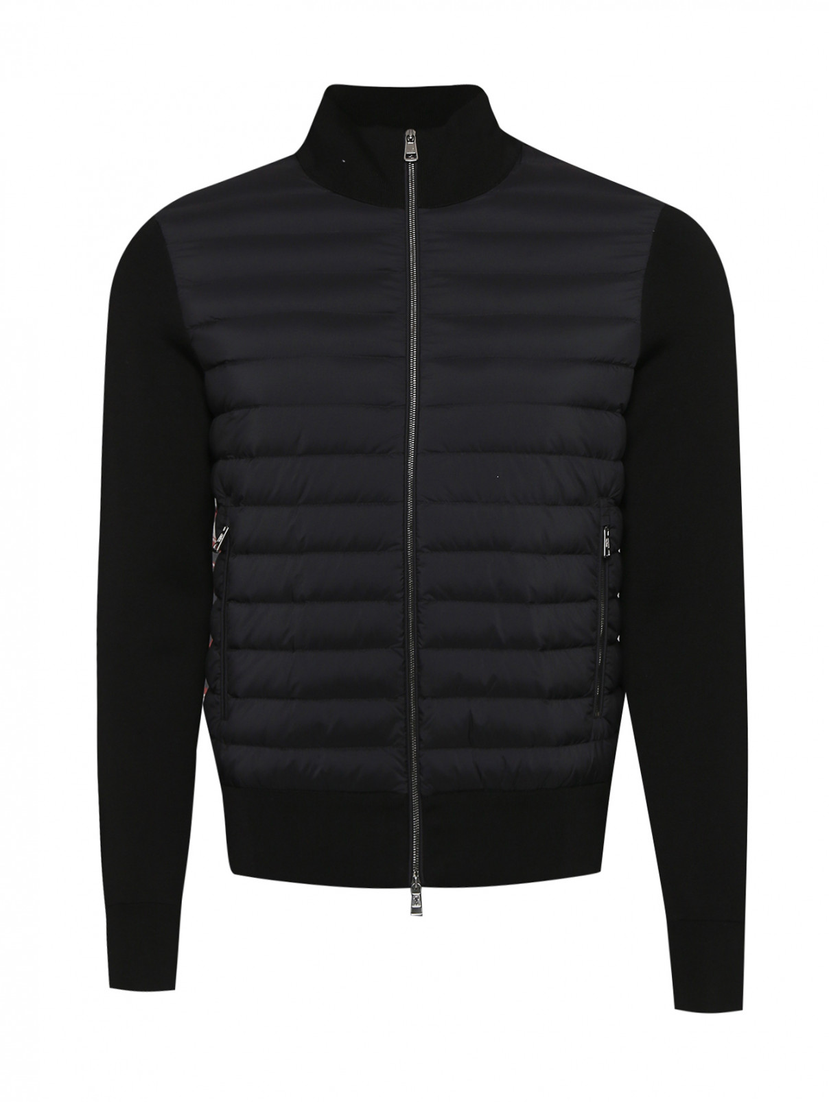 Куртка на молнии с карманами Moncler  –  Общий вид  – Цвет:  Черный