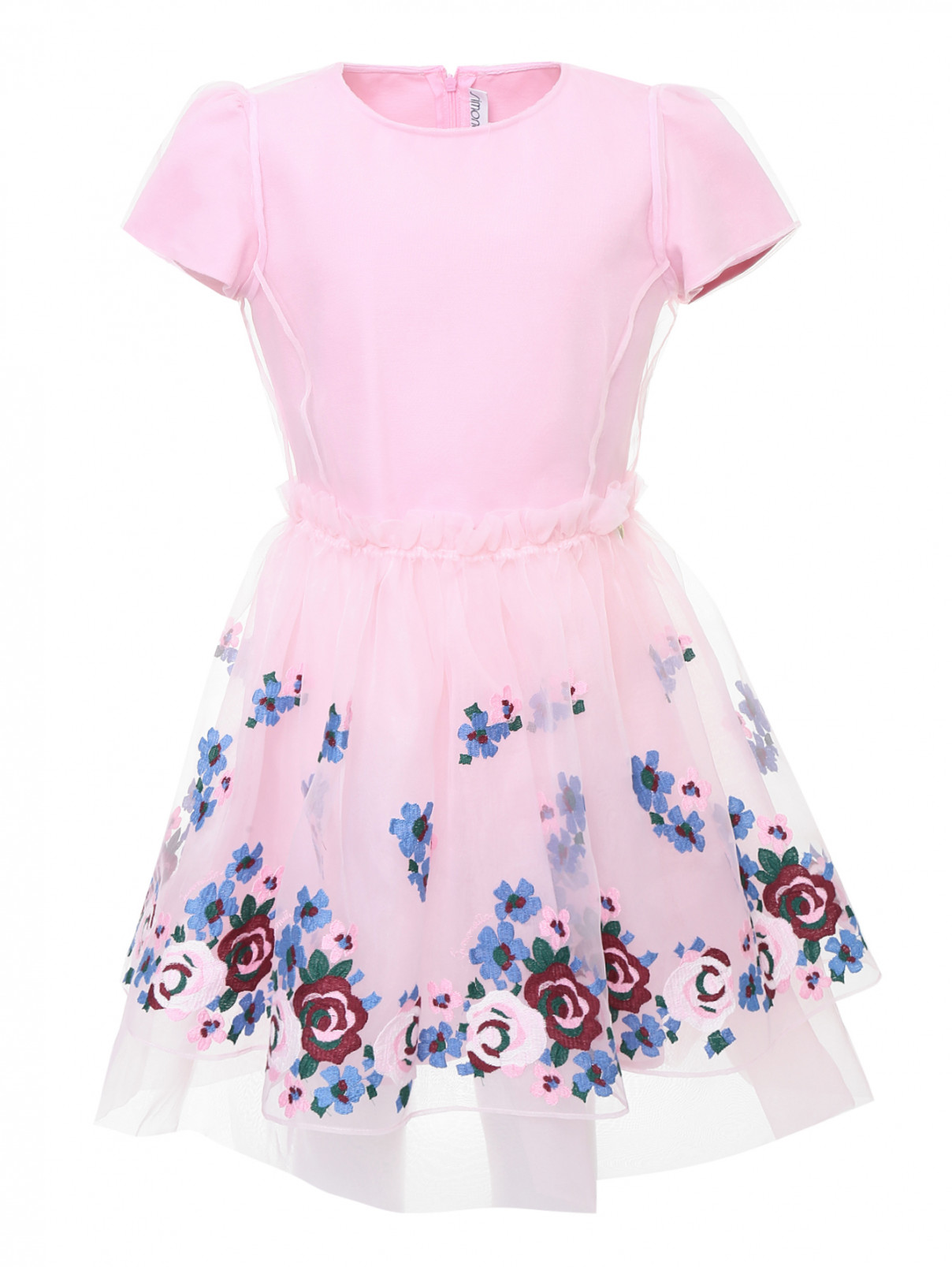 Платье с пышной юбкой Simonetta  –  Общий вид  – Цвет:  Розовый