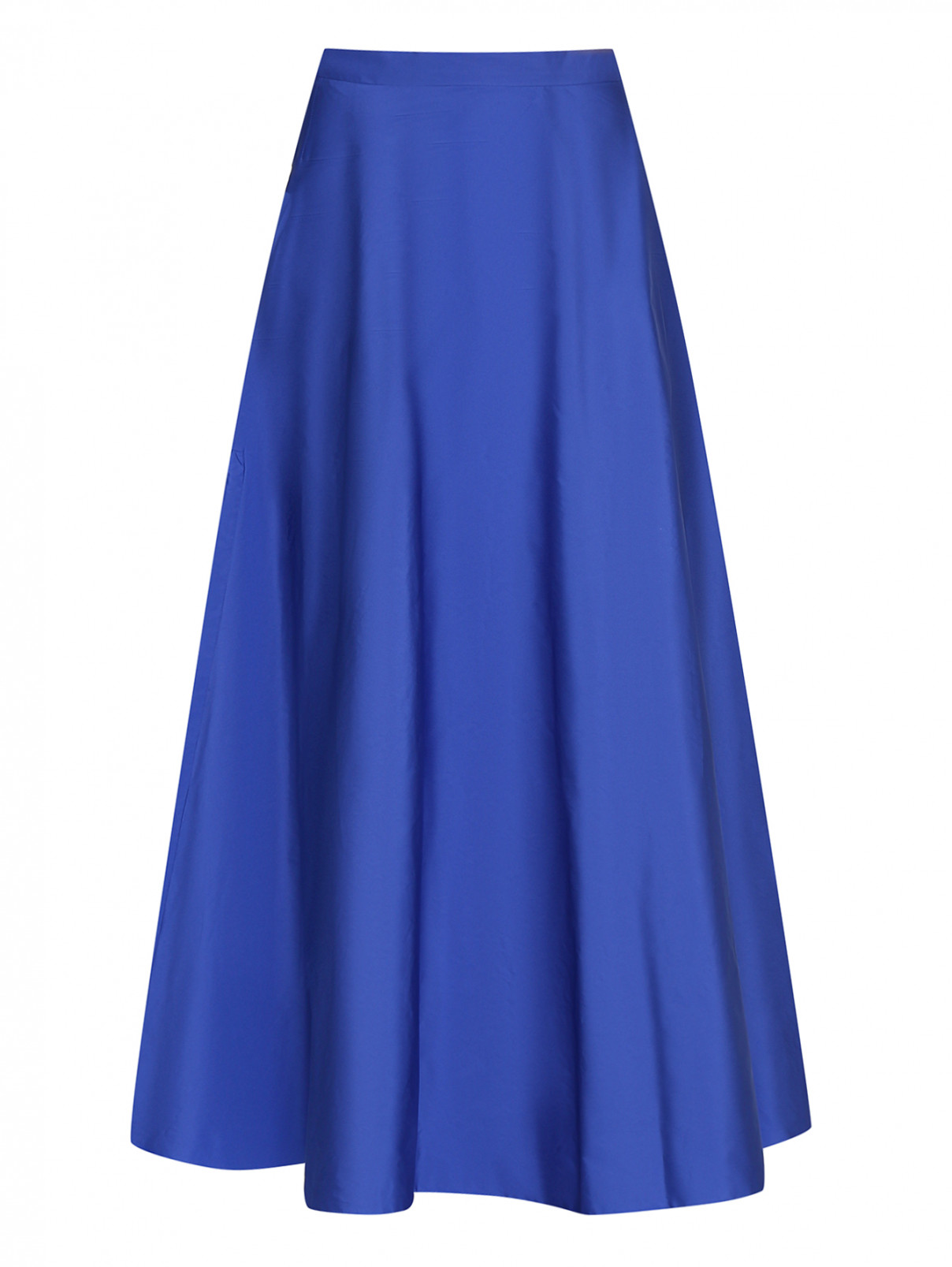 Юбка свободного кроя с карманами Max Mara  –  Общий вид  – Цвет:  Синий