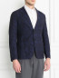 Пиджак однобортный из хлопка с узором Armani Collezioni  –  Модель Верх-Низ