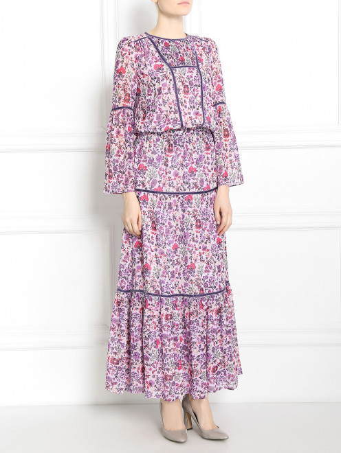 Платье-макси с цветочным узором Juicy Couture - Модель Общий вид