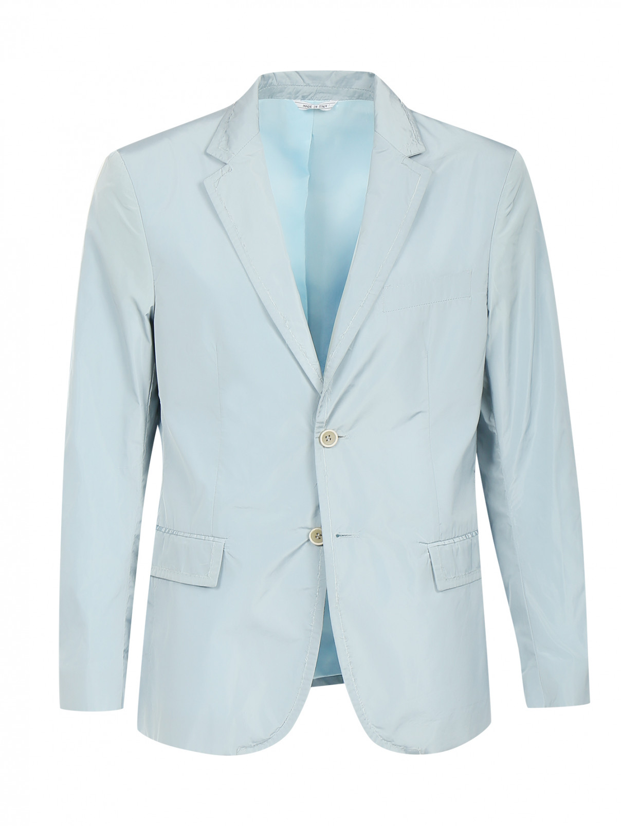 Однобортный пиджак с боковыми карманами Ermanno Scervino  –  Общий вид  – Цвет:  Синий