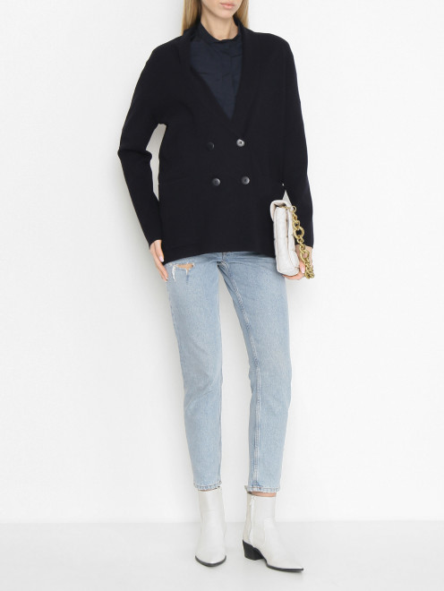 Однотонная рубашка из хлопка Max Mara - МодельОбщийВид