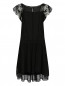 Платье-миди из шелка, декорированное кружевом Alberta Ferretti  –  Общий вид